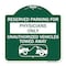 Signmission Reserved Parking for Physicians Only Unauthorized Vehicles Towed Away, Green & White, GW-1818-23082 A-DES-GW-1818-23082 - alternate 1